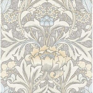 Next Wallpaper NW41508 Acanthus Floral LOT OF 4 Rolls Gray Blue 20.5 in x 18 Ft